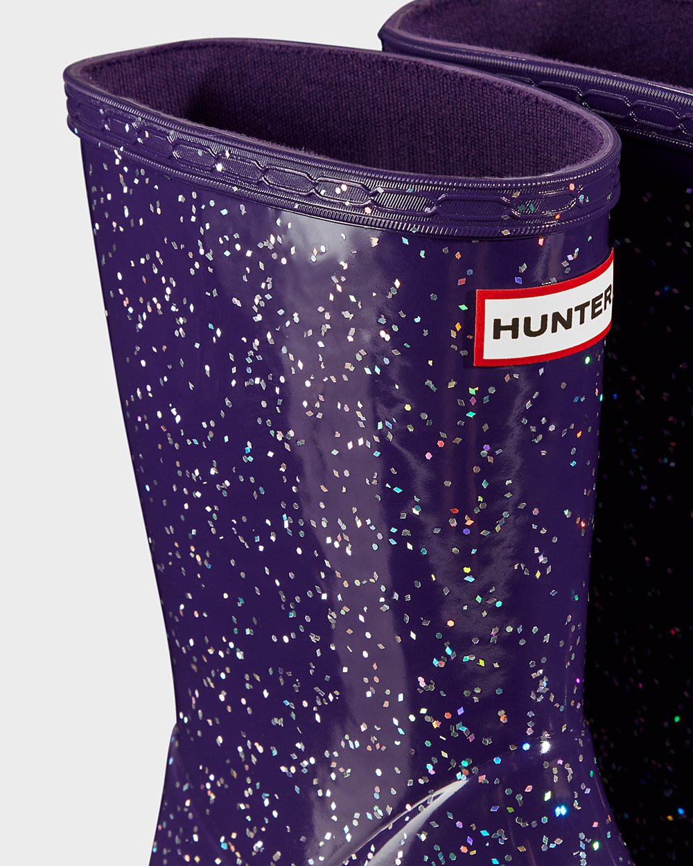 Kids Hunter Original First Giant Glitter - Rain Boots Blue Purple - 8531-YJRHB